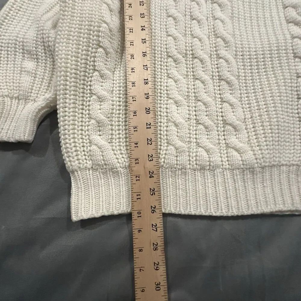 Vintage Shenanigans Chunky Cable Knit Sweater Womens Small 80s 90s See Through - Picture 3 of 7